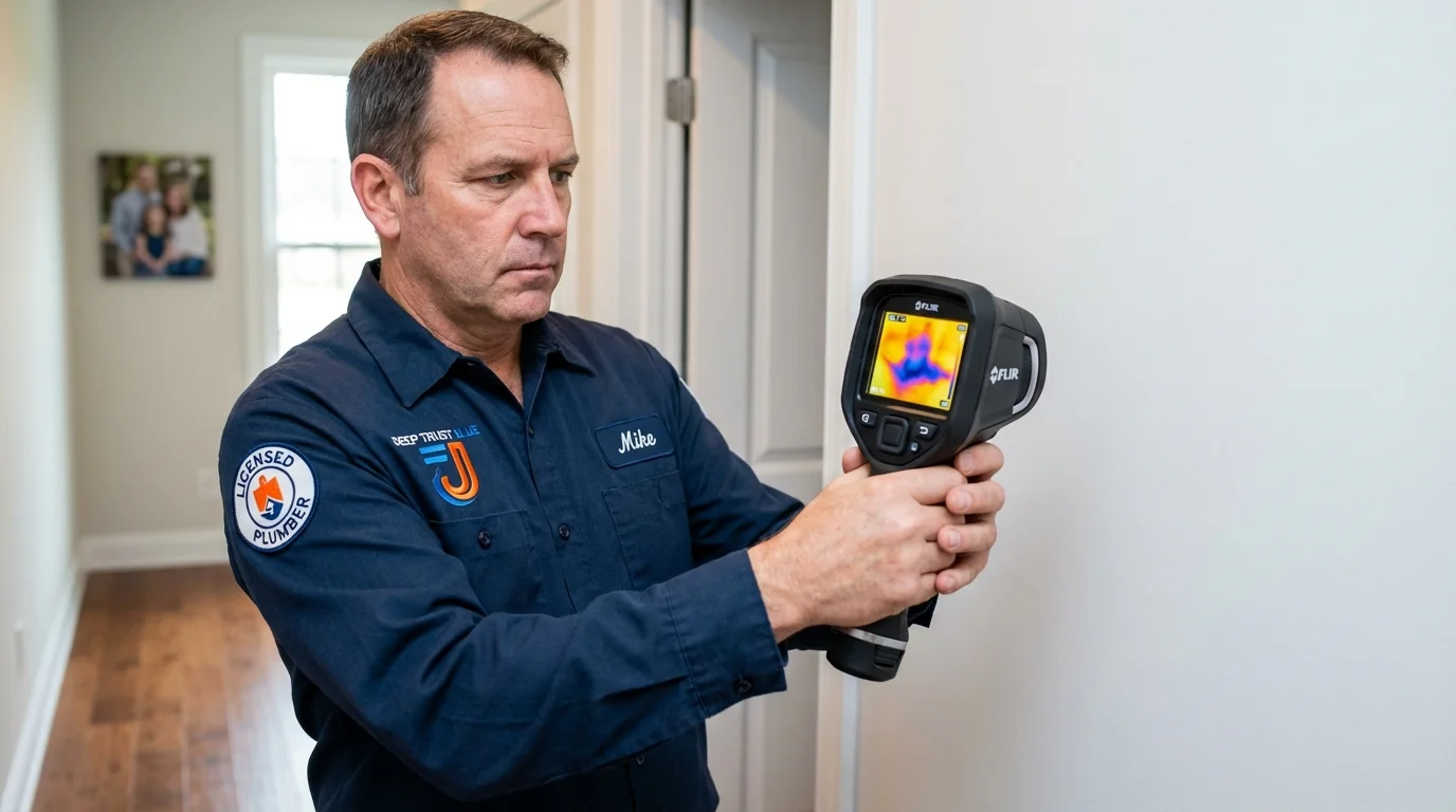 Thermal imaging leak detection by Johns Plumbing LLC in Plaistow